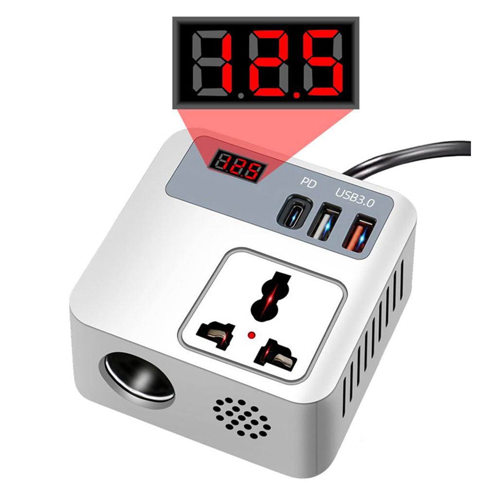 Незаменимый автомобильный аксессуар: автомобильный преобразователь питания от напряжения аккумулятора белый