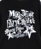 MOZMOZ Social V Graphic Oversized Sweatshirt Black
