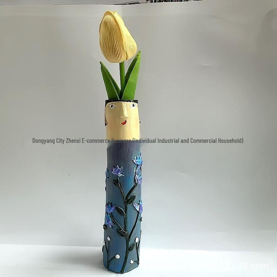 Bohemian Handmade Resin Vase for Dried Flowers