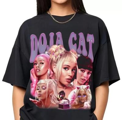 Doja Cat černé tričko Bavlna Všechny velikosti S-345XL - Unisex tričko