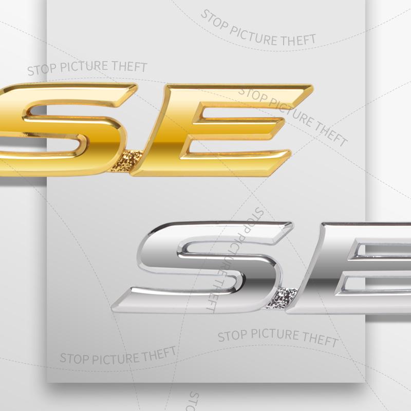 1Pcs 3D Metal SE Logo Emblem Badge Car Rear Tail Bumper Trunk Sticker For Toyota Sienna Corolla Camry Rav4 Highlander Yaris