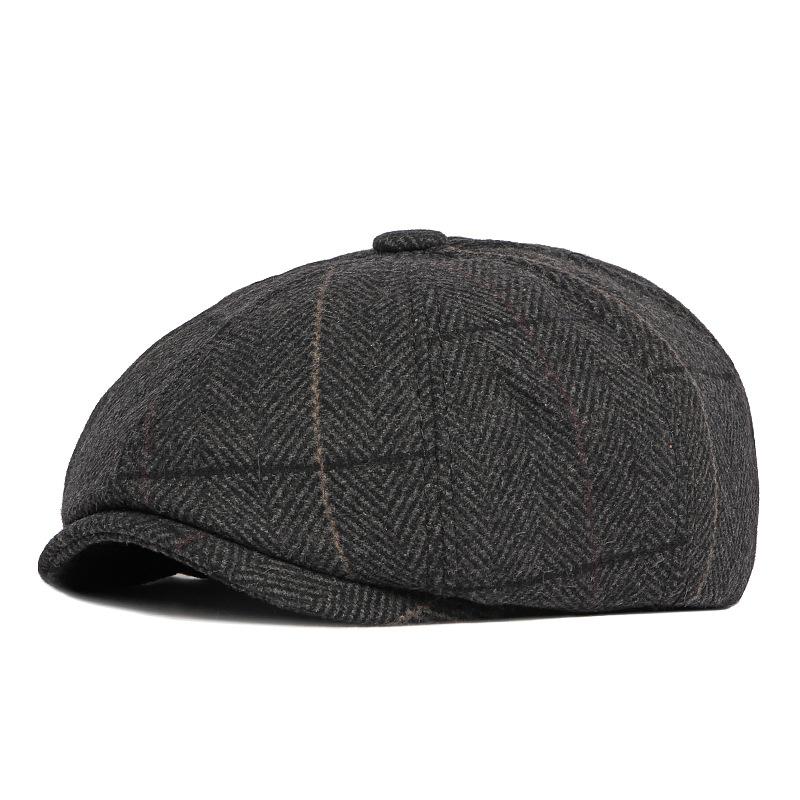Retro Berets British Style Newsboy Cap Men Women Ascot Cap Male Vintage Octagonal Herringbone Flat Caps