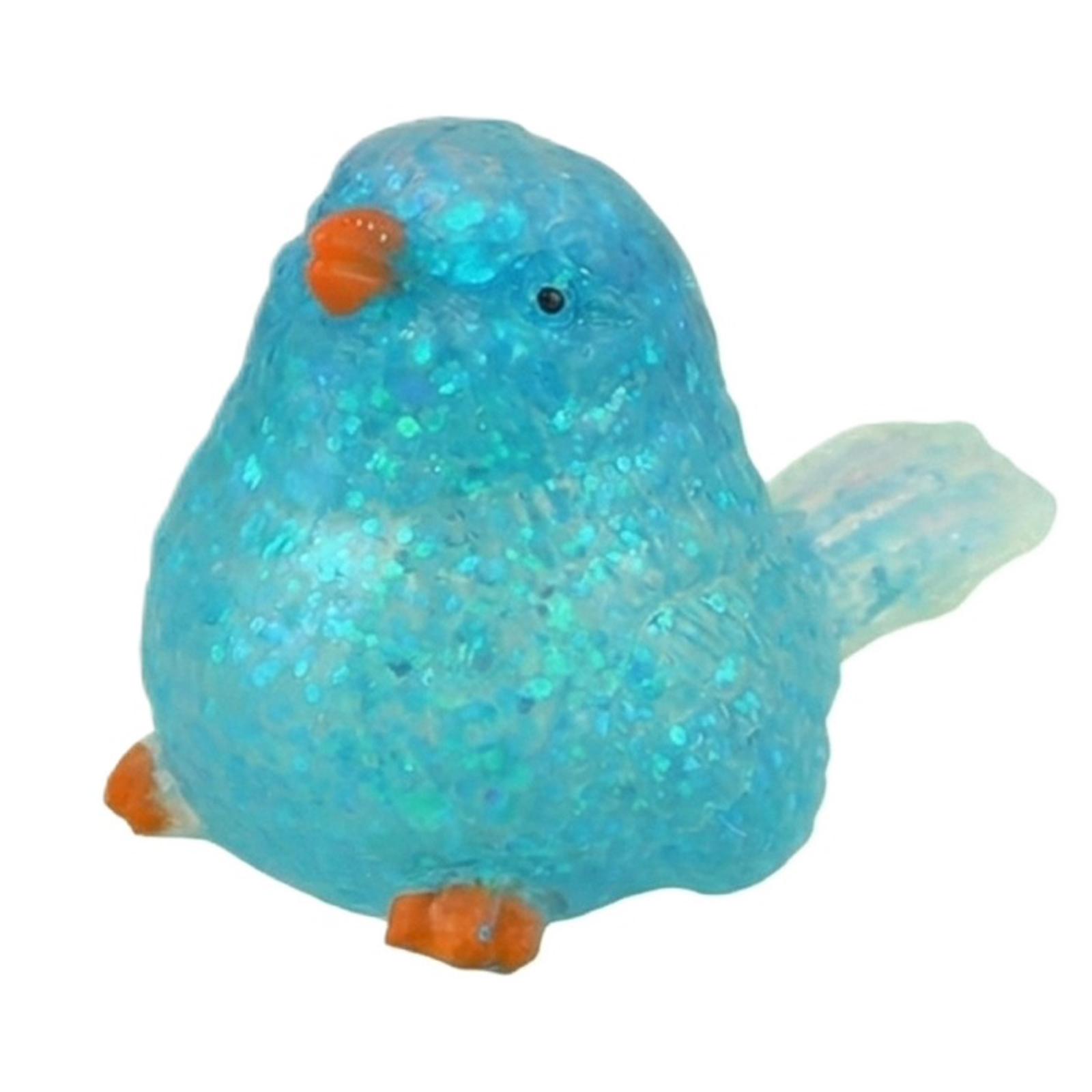 

Little Bird Stress Relief Toy — A Squeezable Sparrow Toy, Making For An Excellent Gift For Friends. синий