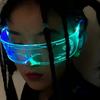 Cyberpunk Zukunftstechnologie Brille Science Fiction LED Hüpfende Diins Herren und Damen Bar Cool Leuchtende Sonnenbrille Musikfest