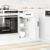 Vidaxl Kitchen Base Cabinet, Kalmar, White, Wood-based Material