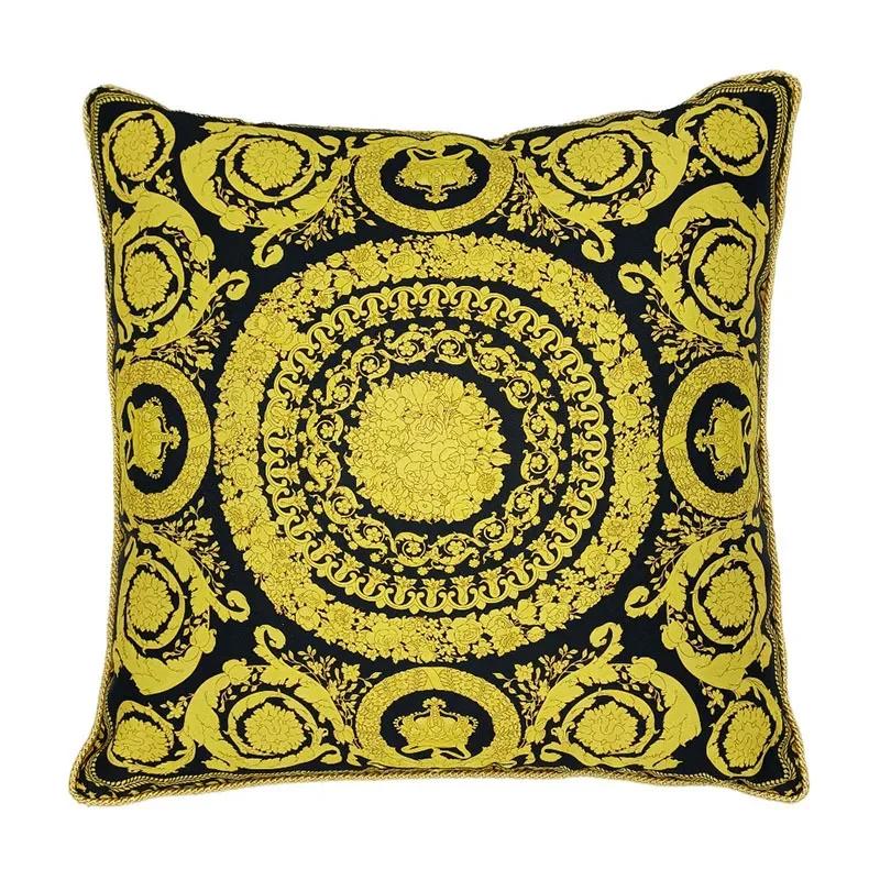 European Style Throw Pillow Cover Indoor Sofa Cushion  Classic Geometric Vine Printed