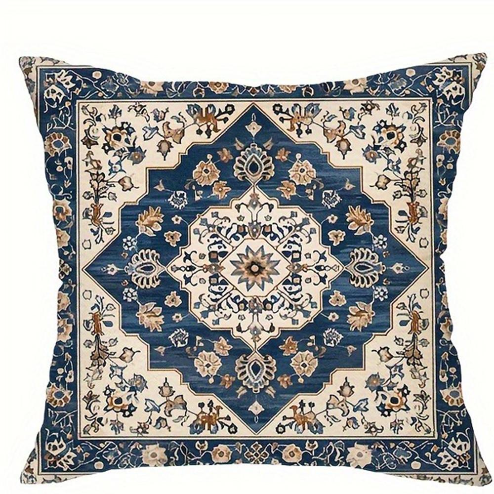 Retro classic floral pattern printing pillowcase ethnic style home furnishing room decoration pillow cover sofa cushion cover