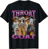 Unisex-Adults Throat Goat Funny Offensive Adult Humor Bootleg Y2K Graphic T-Shirt - Black, Small - Short Sleeve - T-Shirt - Unique Graphic Design