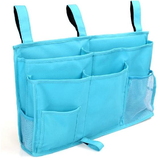 Bunk Bedside Caddy - Hanging Storage Organizer for Books, Phones, Tablets, Accessory and TV Remote - Best for Headboards, Bed Rails, Dorm Rooms, Bunk