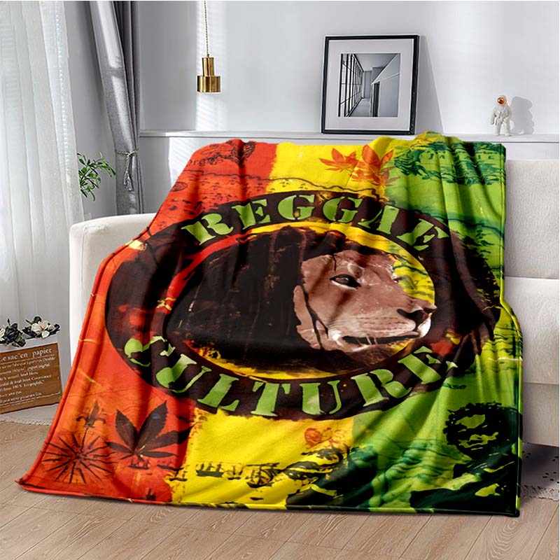 Bob Marley Music Throws Blanket for Kid Couch Sofa Travel Home Picnic Hiking Bed Beding Super Soft Flannel Blanket Birthday Gift