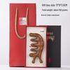 Golden Sandalwood Snail Massage Comb Set: Universal Five-Finger Comb and Portable Meridian Comb Gift Box