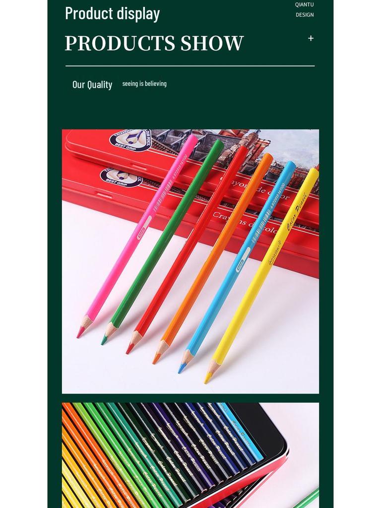 Giorgione 36/72 Oil-Based Triangular Colored Pencils Set for Students, Thick Barrel, Cartoon Design.