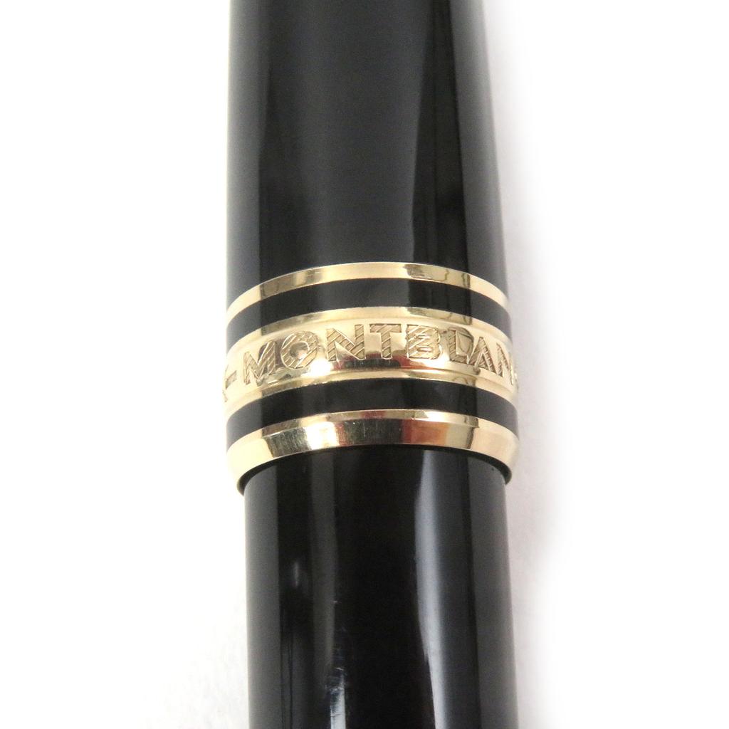 Great MONTBLANC Ballpoint Pen Meisterstck Classic Twist Type Black Gold Mens Used
