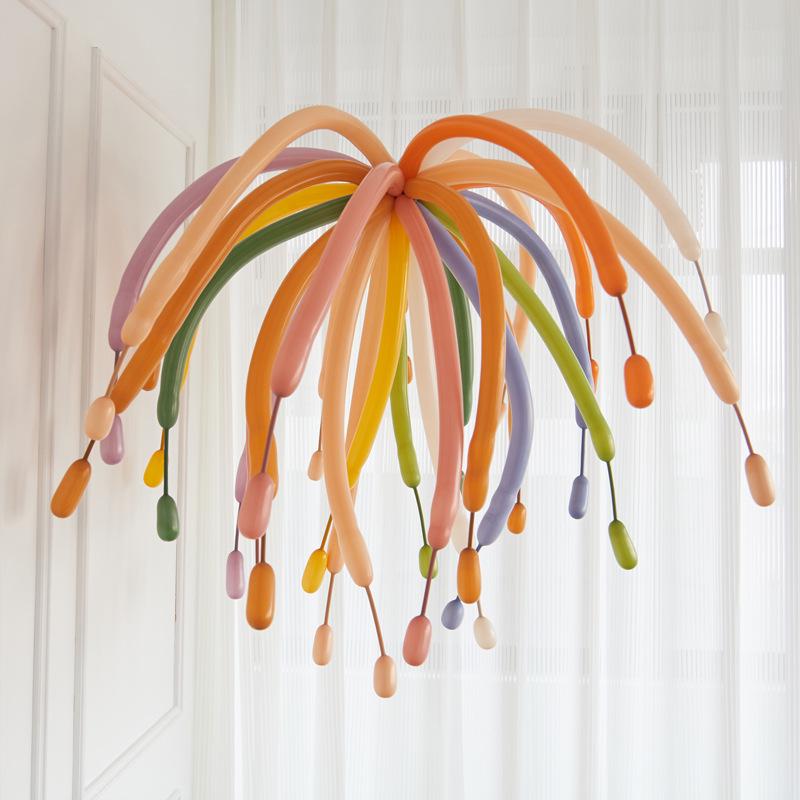 Colorful Dopamine Birthday Balloons and Backdrop for Kids' Party