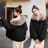 Mom's big fur collar down cotton clothes winter new middle-aged and elderly women's clothing thickened jacket large size cotton clothes