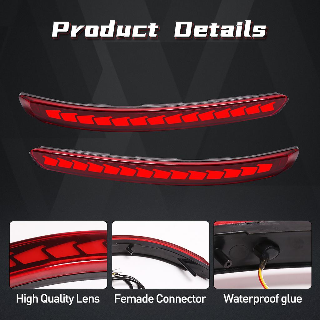 LED Heckstoßfänger Reflektorleuchten Für Kia PEGAS 2016 2017 2018 2019 2020 2025 2025 Laufende Bremsdynamische Blinkerleuchten 12V
