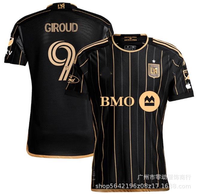 2627 Los Angeles Trikot LAFC schwarz und gold Heimtrikot Nr. 7 Sun Xingmin SOHN Nr. 9 Giroud Fußballtrikot