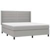 Maison Exclusive - Sommier à lattes de lit matelas LED Gris clair 160x200 cm Tissu