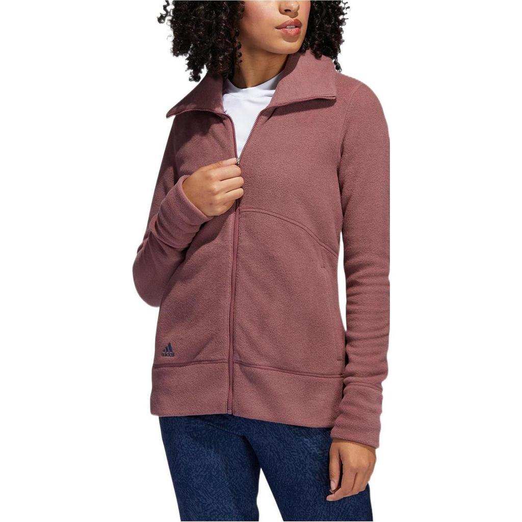 Adidas Womens Solid Drawstring Collar Jacket Women Jacket Red-Brown HG6984