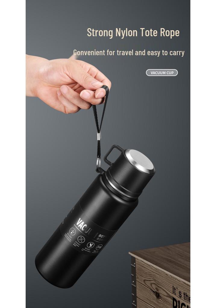 Large Capacity 304 Stainless Steel Insulated Portable Thermos Cup with Tea Separation