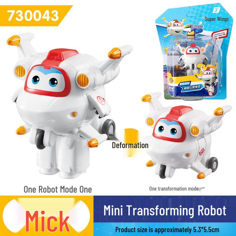 Double Diamond Mini Transforming Dinosaur Robot – Super Wings Leo with Big Hangar Box for Kids