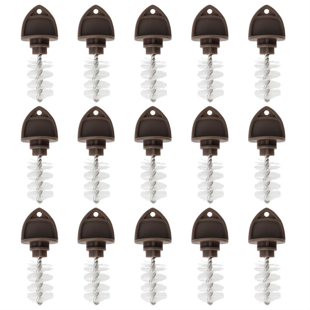 15Pcs Brown Home Beer Faucet Tap Protective Brush Cap Plug Cover Beer Production Accessory