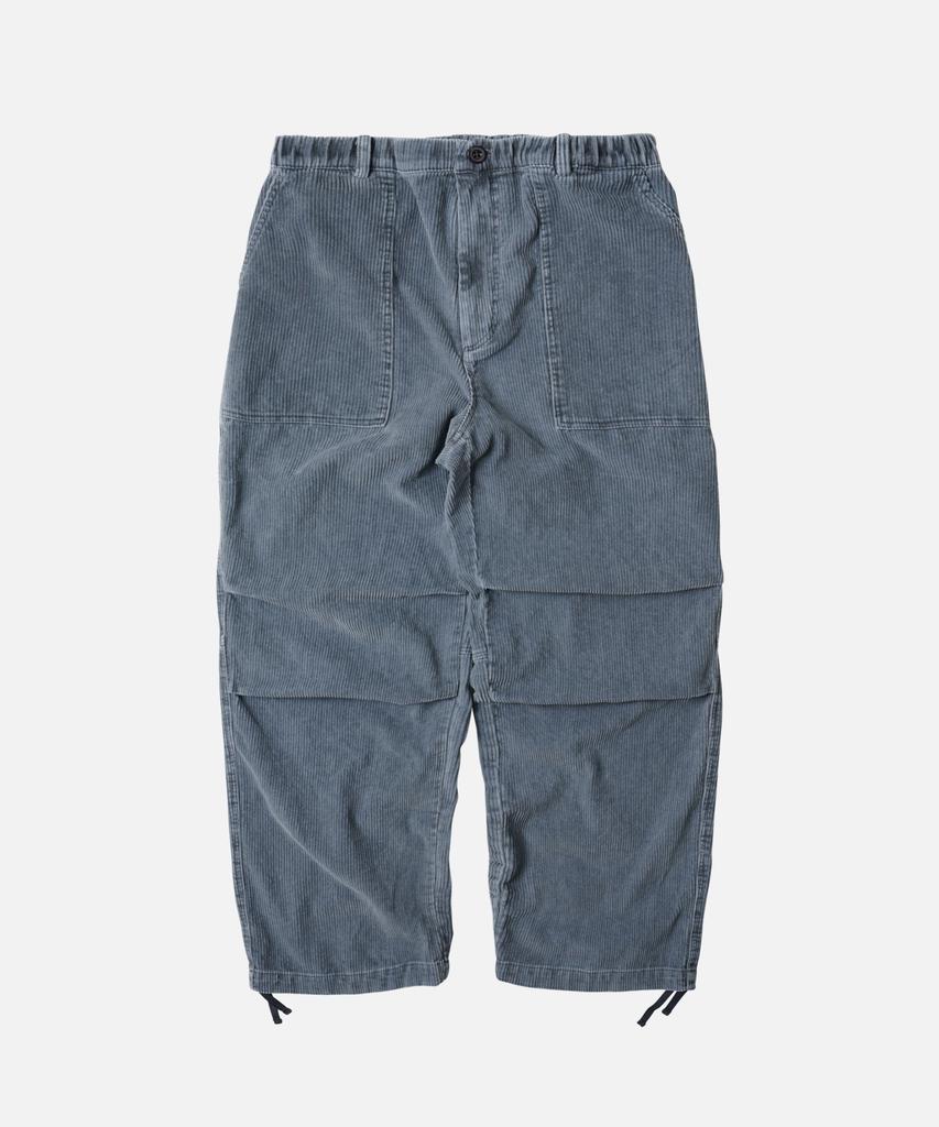 FRIZMWORKS Corduroy Banding Wide Fatigue Pants _ Navy