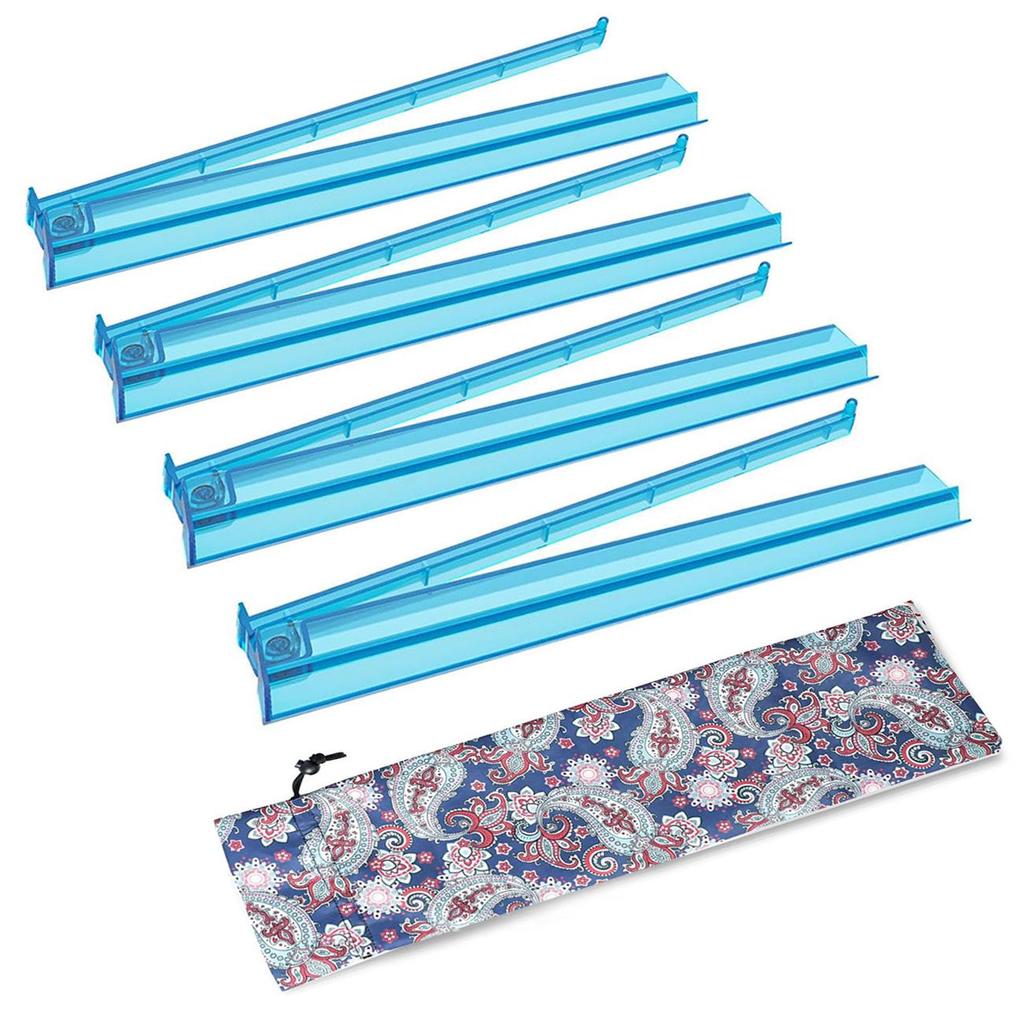 American Mahjong Rack Set with 17.5" Push Ruler and Storage Bag