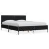 Black Bed Frame 140 x 190 cm Particleboard and Metal