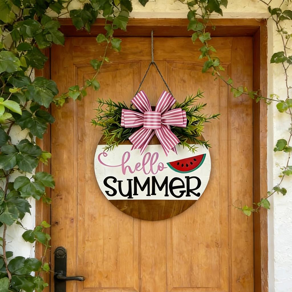 Wooden Hanging Tags, Hanging Signs, Summer Sweet Watermelon, Outdoor Garden,  Courtyard Decoration,