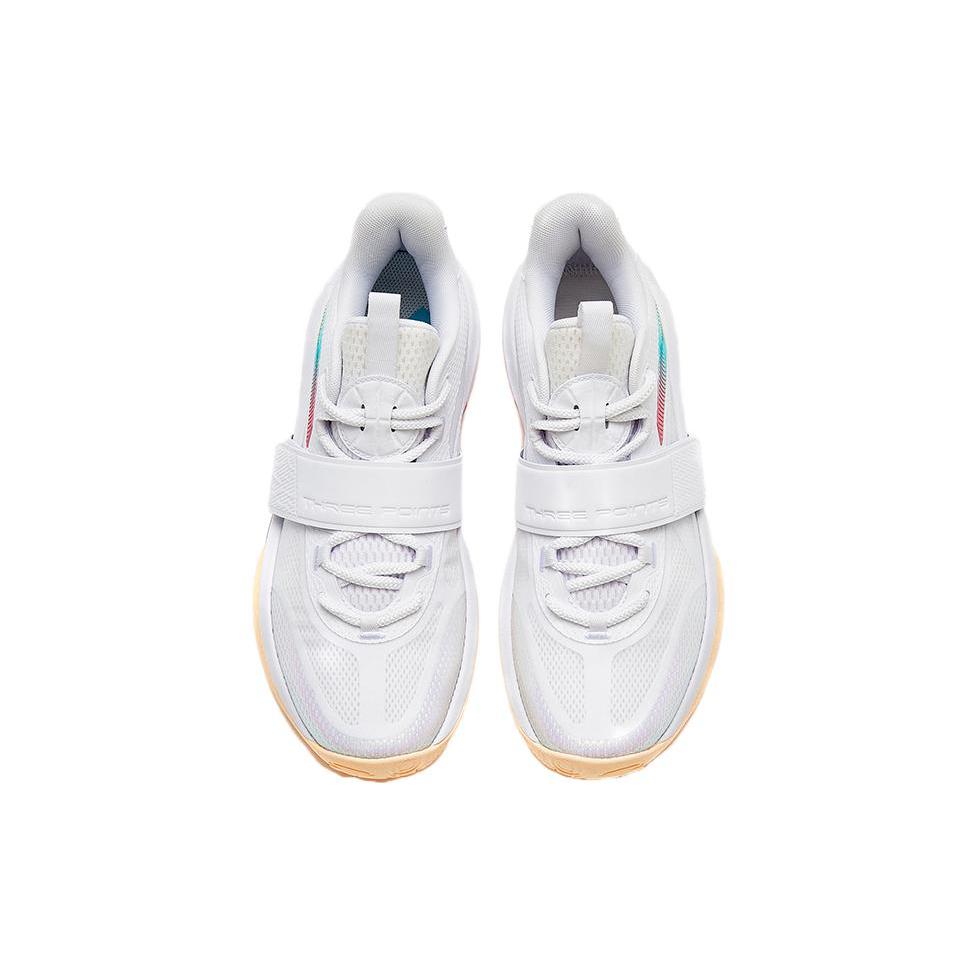 Anta Sanfenyu Lite Slip Resistant Abrasion Resistant Low top Basketball Shoes Men's White Yellow 912321603S-2