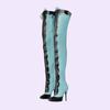 Fashion Women's Pointy Toe Cross Ties High Heel Over The Knee Boots 2025 New Slim Fit Zipper Long Boots Party Mixed Color Lady Shoes 43