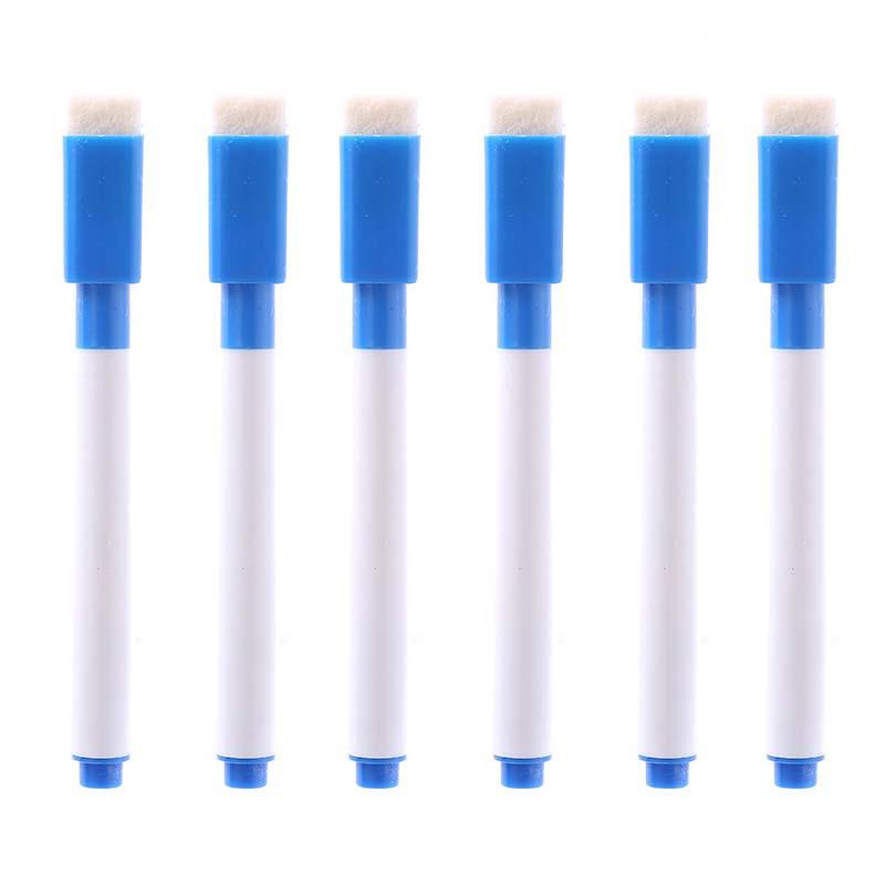 6pcs Non magnetic whiteboard penquick drying environmentally friendly small eraser pen writing stationery whiteboard accessories