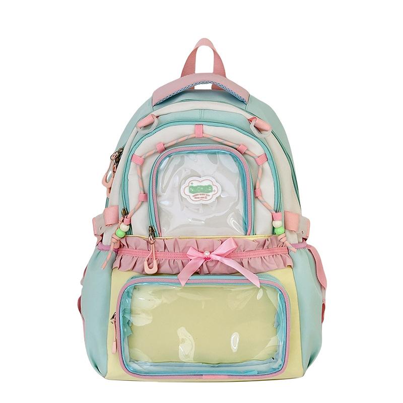 Student Schoolbag Transparent Simple Casual Schoolbag Cute Female Student Large Capacity Backpack