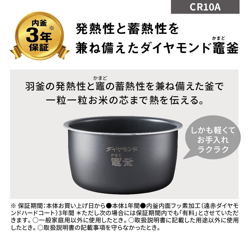 Panasonic Rice 5 Pressure New Living Compact Automatic Cooking Waterless Temperature Cooking Lid Dishwasher Black Cooker, Cups, IH, Life, Alone, Size,