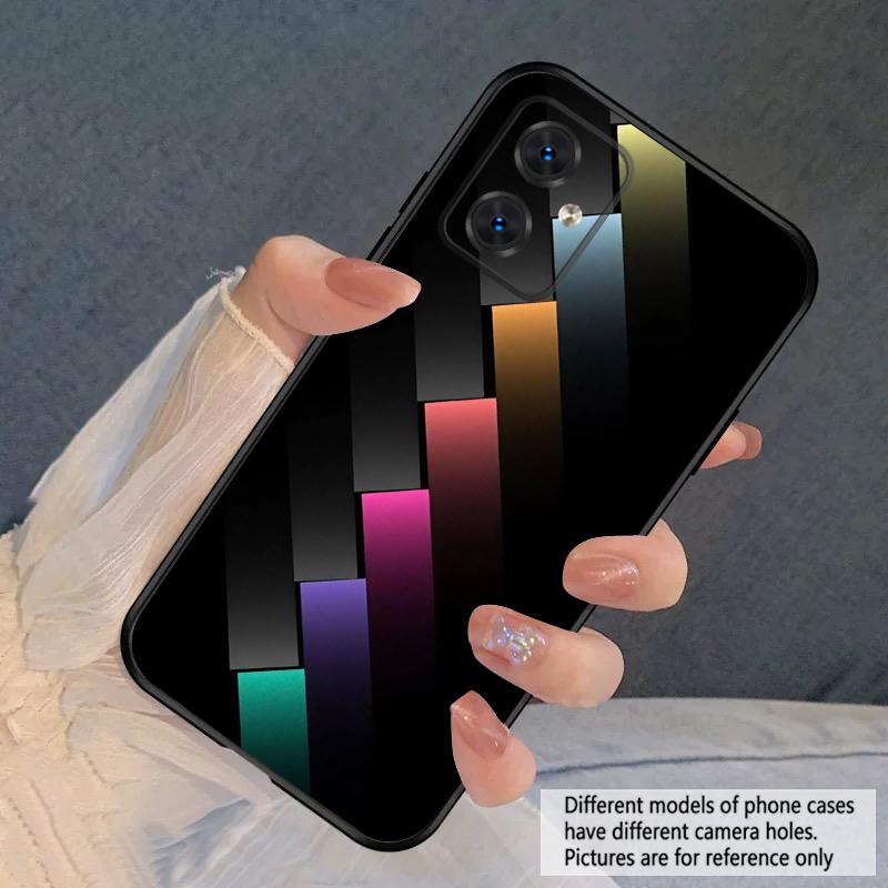 Blocos de cor 2D Para Motorola Moto G 04 05 14 15 24 34 35 54 55 75 84 85 Edge 40 50 Fusion 60 Fusion capa de telefone de silicone macio