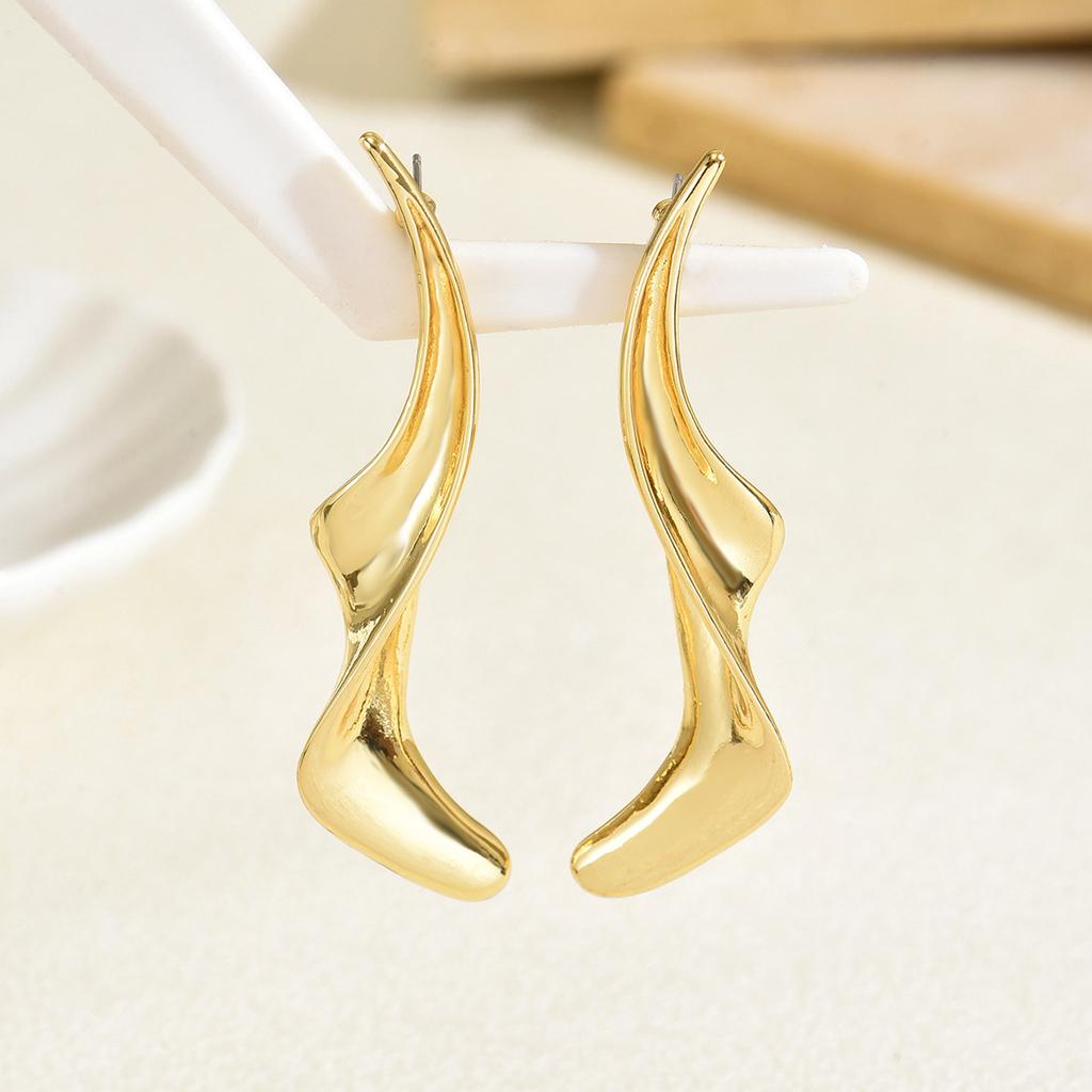 Geometric Drip Earrings  Niche Design, Diamond-encrusted Stud Earrings  Versatile and High-end Earrings