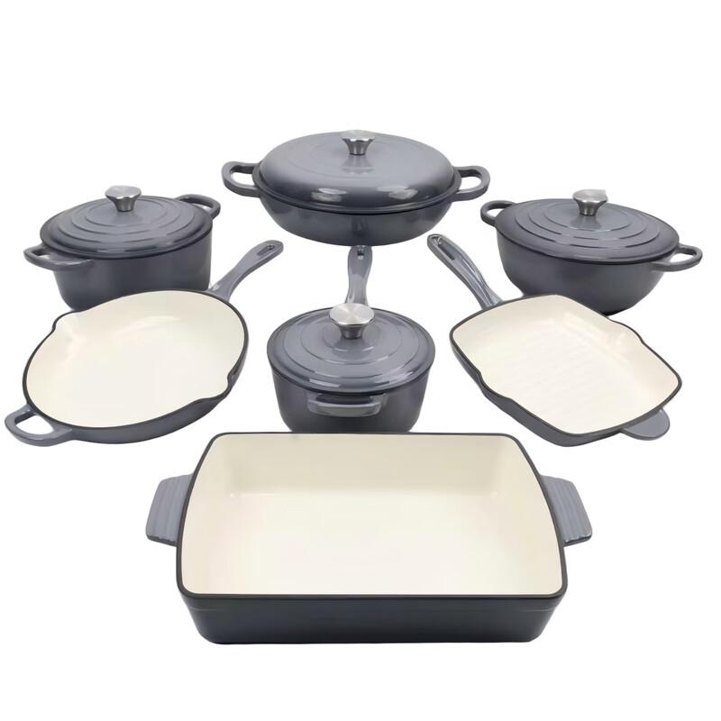 Набор эмалированной чугунной посуды Zhi Shi из 7 предметов