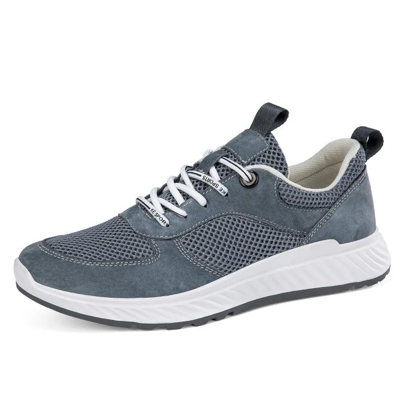 

Модная мужская спортивная обувь для спорта на открытом воздухе Профессиональная обувь для бега Мужская обувь на плоской подошве Удобные противоскользящие сетчатые дышащие кроссовки 45 темно серый