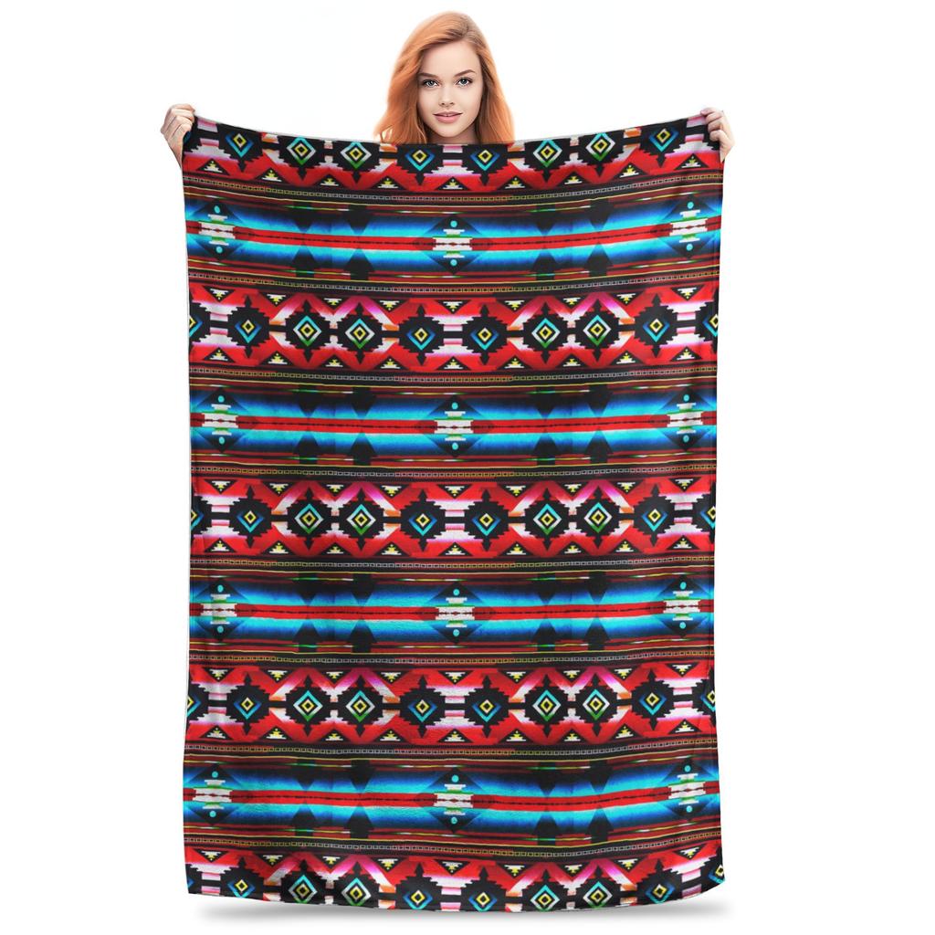 Canyon Navajo Rust Blanket Breathable Fleece Sofa Throw Blanket for Couch Bedding Travel Throws Bedspread Quilt