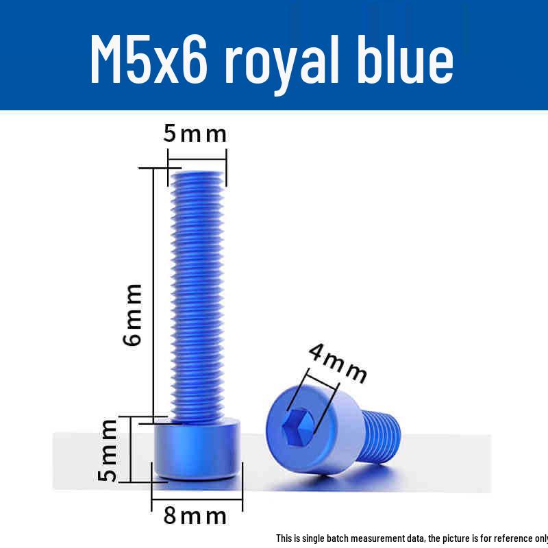 Śruby z łbem walcowym z gniazdem sześciokątnym z anodowanego aluminium M5 - Lekkie, Trwałe, Odporne na zużycie