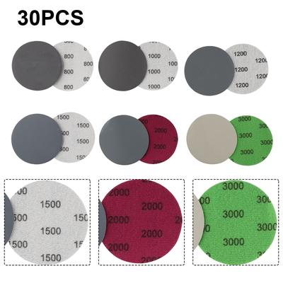 Polier-Schleifpapier Nass/Trocken Holz 3 Zoll 30 Stück/Satz 75 mm