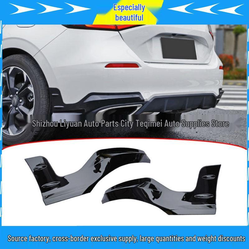 Rear Bumper Corner Covers for 2022+ Eleventh Gen Civic Hatchback Gloss Black