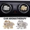 Auto Air Vent Clip Car Freshener Luxury Rhinestone Alloy Elephant Outlet Decoration Aromatherapy Diffuser Interior Accessories No Glue Required