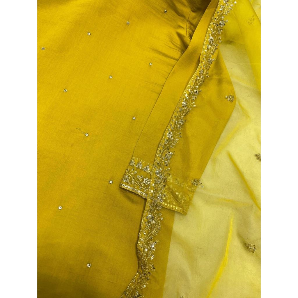 Women Bollywood Top Tunic Kurti Pant Dupatta Set Indian Party Wear Salwar Suit VF-20240