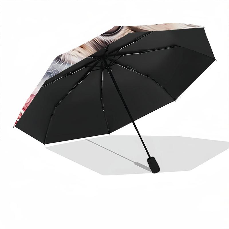 1pc Appealing Kitten & Flower Automatic Opening and Closing Umbrella - Suitable for Various Occasions, Outdoor Activities, Lightweight and Durabl