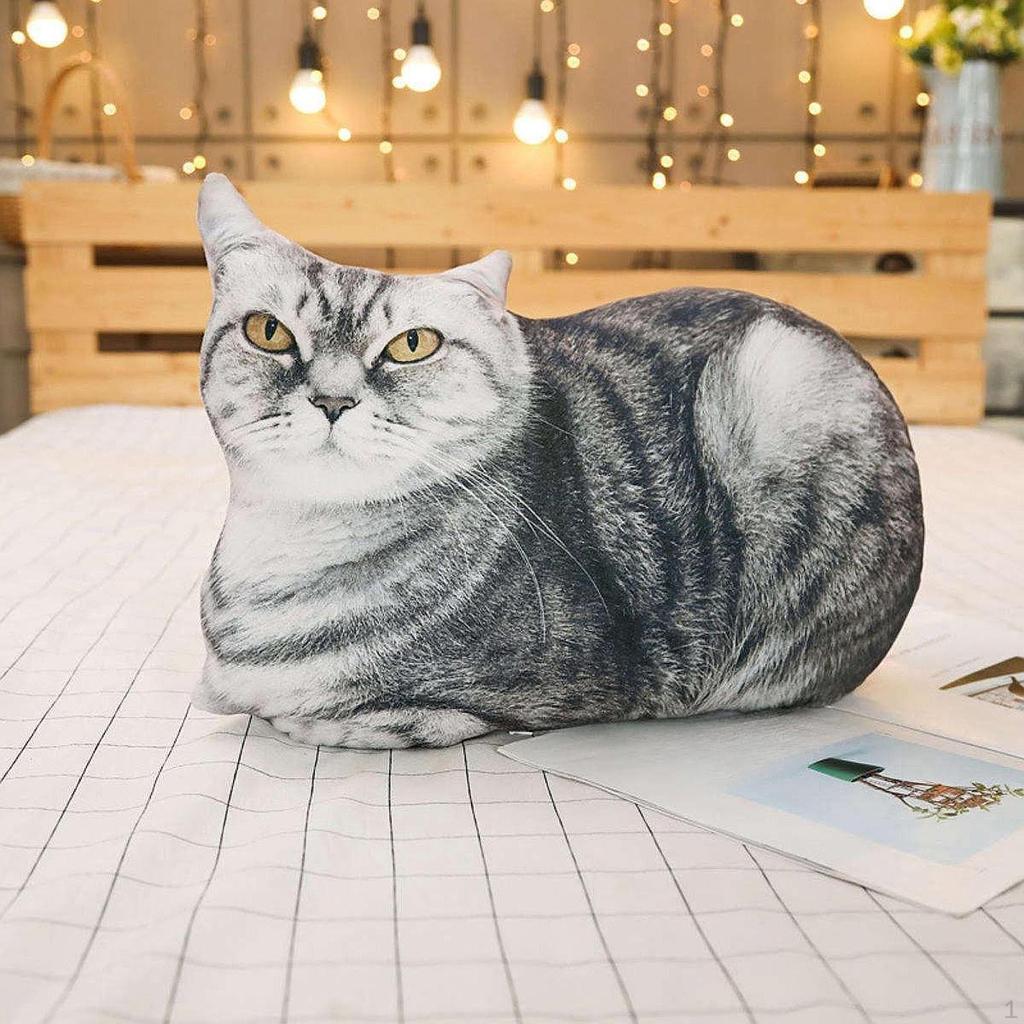 Cat Design Throw Pillow for Car Sofa Bedroom Decorative Use