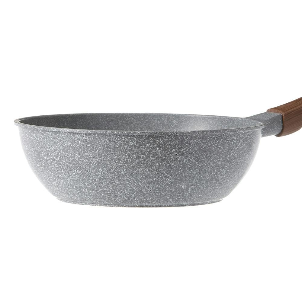CAINZ IH-Compatible Stone Marble Frying Pan, 22cm Deep