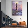 Cuadros Decoracion Salon Pittura a olio astratta su tela Fiori rosa Tugurio Cascata Paesaggio Immagini a parete per soggiorno