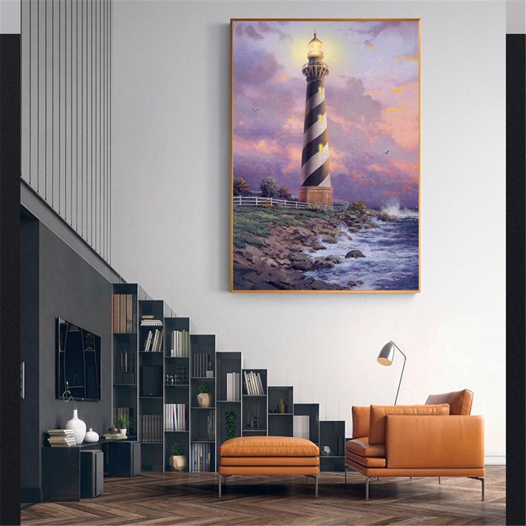 Cuadros Decoracion Salon Pittura a olio astratta su tela Fiori rosa Tugurio Cascata Paesaggio Immagini a parete per soggiorno